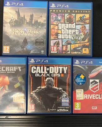 Lotto 5 giochi PS4