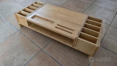 Rialzo PC in bambù  per scrivania