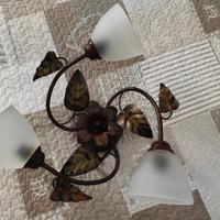 Lampadario ferro battuto