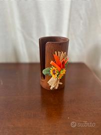 Portabicchieri e decorazione rustica