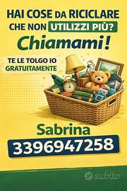 Hai oggetti inutilizzati? Li ritiro GRATIS