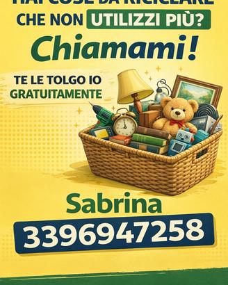Hai oggetti inutilizzati? Li ritiro GRATIS