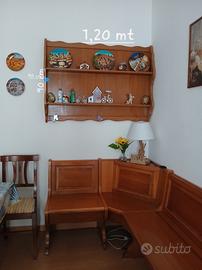 panca ad angolo + tavolo + piattaia