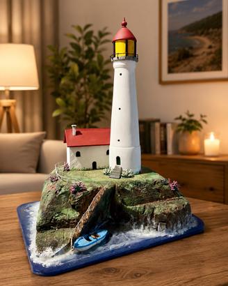 Faro artigianale in miniatura fatto a mano