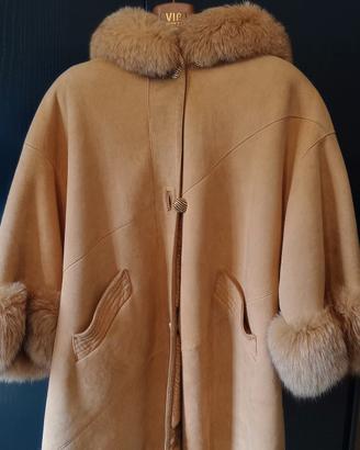 cappotto vintage montone e volpe 