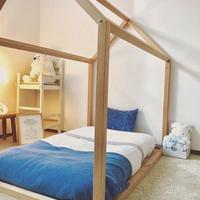 Letto Montessori casetta Babylodge con materasso