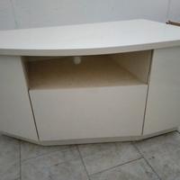 Mobile porta TV laccato anni 90 forma ad arco 