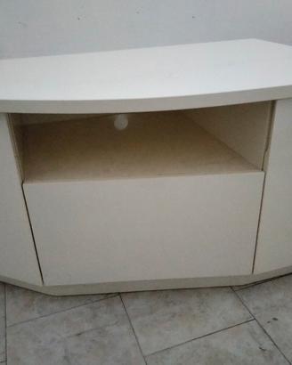Mobile porta TV laccato anni 90 forma ad arco 