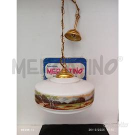 LAMPADARIO SERIGRAFATO OPALINO