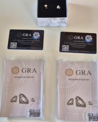 orecchini in moissanite da 1 carato l uno 