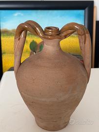 Vaso in terracotta anticato ,