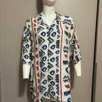 Camicia Pull&bear maniche corte etnica uomo XL