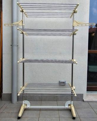 Stendino verticale a torre pieghevole