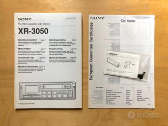 Manuale autoradio Sony XR-3050  			
