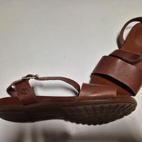 sandali pelle marrone timberland