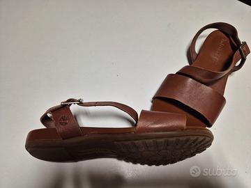 sandali pelle marrone timberland