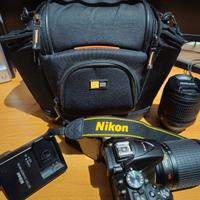 Nikon d5300 + obbiettivo 18-105 e 55-200