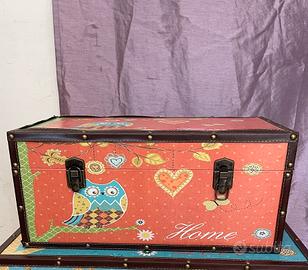 Baule piccolo in legno misura 48x28x20h