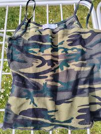 Top vintage anni '90 mimetico