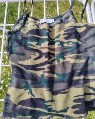 Top vintage anni '90 mimetico
