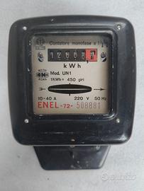 contatore elettrico monofase Enel 72 vintage 