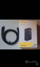 Power bank notebook 20000ma nuovo con cavo display