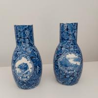 2 Vasi vintage in ceramica blu/ bianco