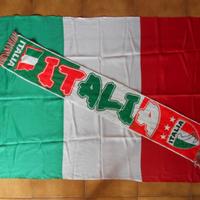Bandiera + sciarpa italia tricolore