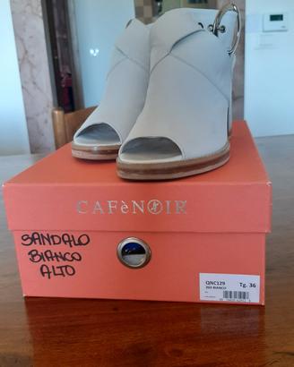 Sandali Cafènoir in pelle bianca