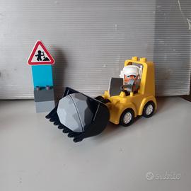LEGO KIDS ESCAVATORE OPERAIO LAVORI STRADALI
