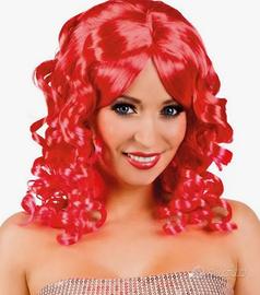 Parrucca cocktail fucsia riccia