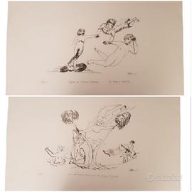 Lotto 2 Litografie Mimmo Germaná