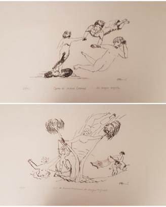 Lotto 2 Litografie Mimmo Germaná