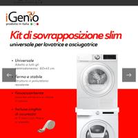 kit sovrapposizione lavatr asciugatr slim igenio 