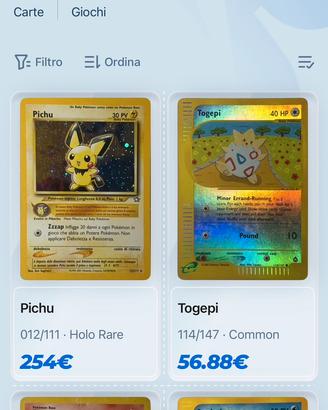 Lotto varie carte pokemon