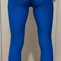 Leggings blu da palestra taglia S