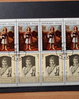 Francobolli Ciad/Tchad 1971 foglietto Napoleone us