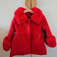 Cappotto rosso bimba 12M