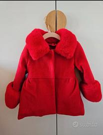 Cappotto rosso bimba 12M