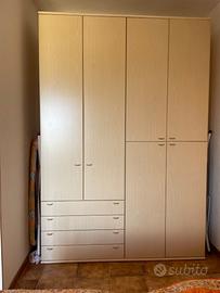 Armadio Moderno 6 ante con 4 cassetti