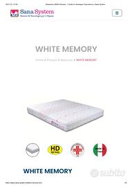 Materasso white memory 160x190