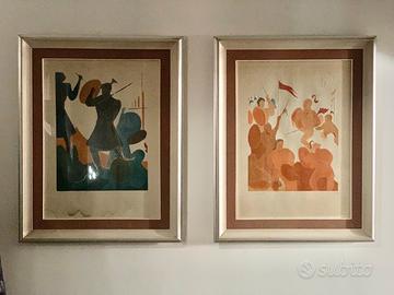 Due stampe Sciavarello 40x80 una numerata 3/90