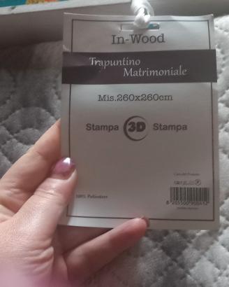trapunta matrimoniale con confezione originale
