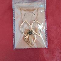 Set Collana e Orecchini Fatti a Mano Foglie