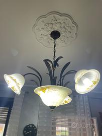 Lampadario d’epoca in stile classico 4 punti luce