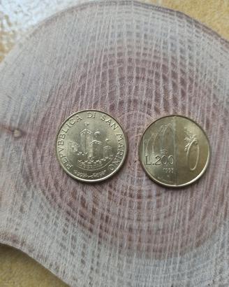 Monete 200 lire 1993 San Marino 