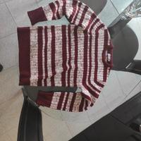 Maglione uomo rosso e bianco
