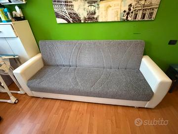 Divano letto 3 posti con vano contenitore