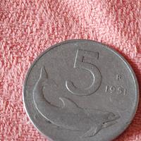 moneta 5 lire 1951