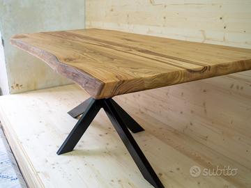 Tavolo in legno massello castangno dell’etna